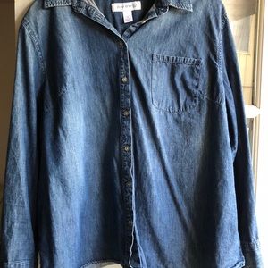 Button up denim top